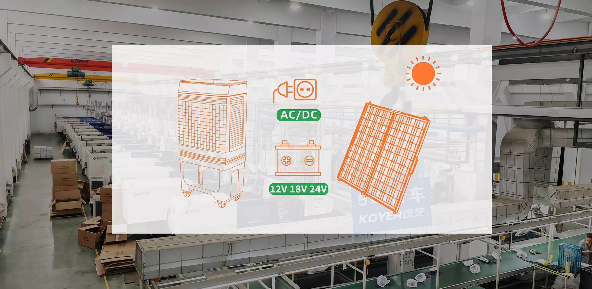 12V AC DC Air Cooler Pabrik Langsung Sale